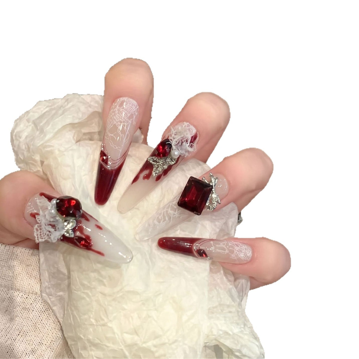 Elegant Decorative Press-On Nail Art Set Acalora