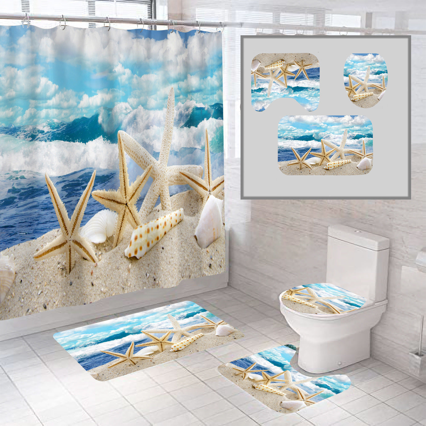 Dolphin-Themed Bathroom Decor Set