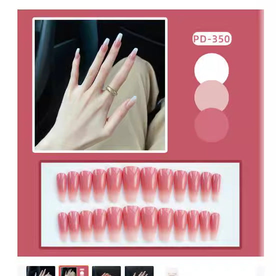 Elegant Gradient Press-On Nail Tips Acalora