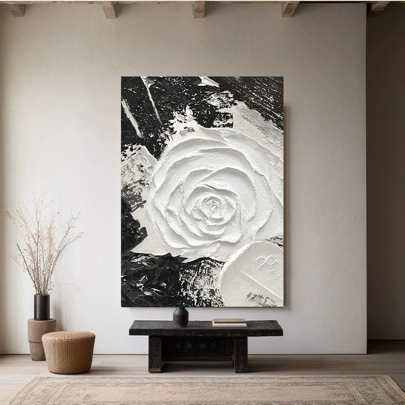 Textured Floral Embossed Canvas Art