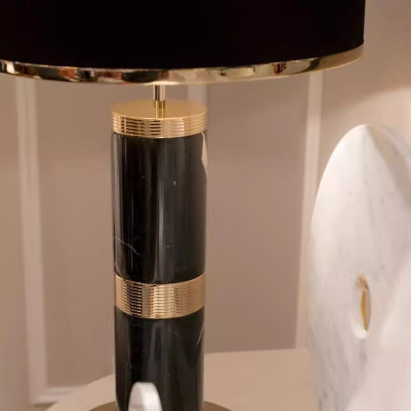 Elegant Modern Marble Table Lamp with Metallic Accents