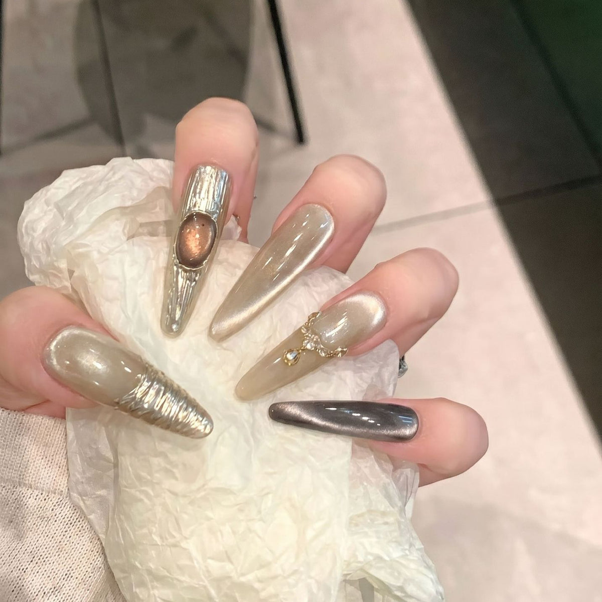 Elegant Stiletto Nail Set Acalora