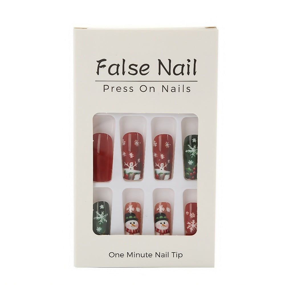 Festive artificial nails with Christmas motifs Acalora