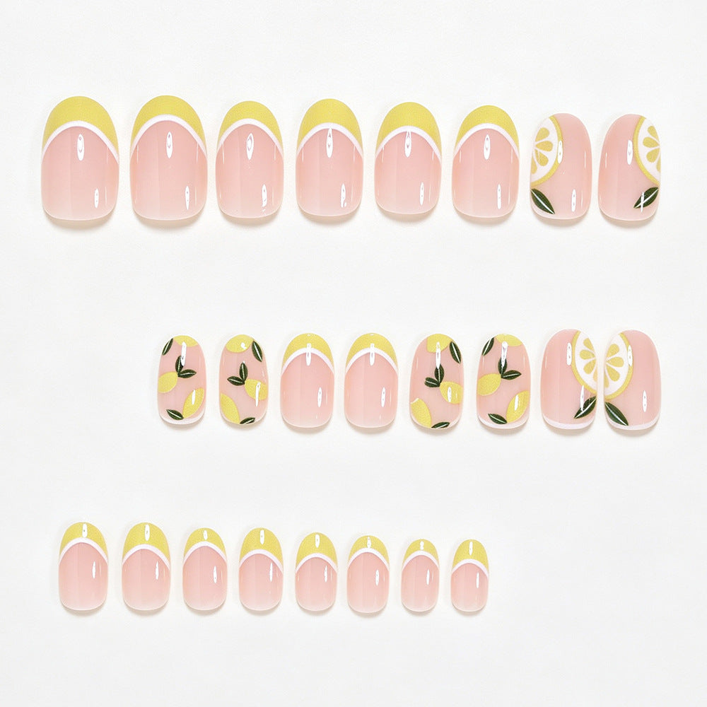 Citrus-Inspired Nail Art Design Acalora