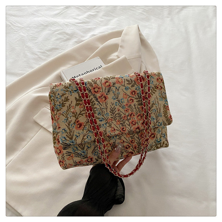Elegant Floral Embellished Handbag Acalora