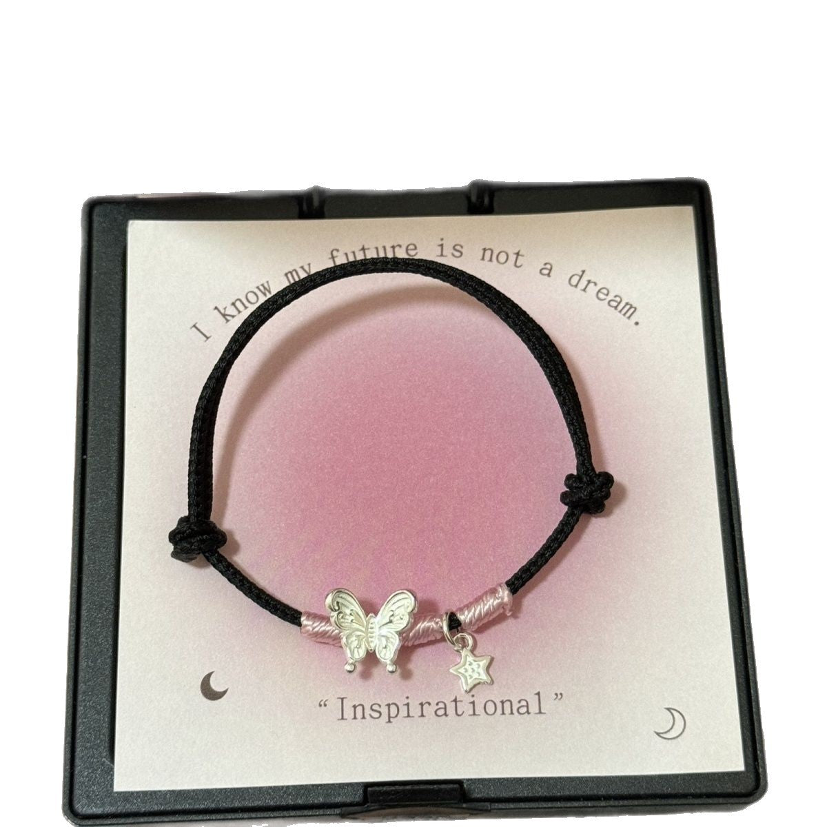 Butterfly Charm Knotted Bracelet Acalora