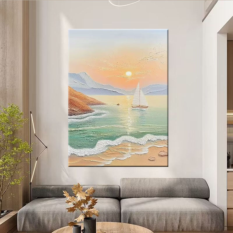 Scenic Coastal Landscape Canvas Art