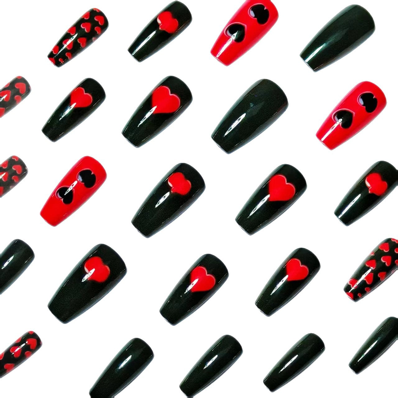 Artistic Heart-Designed Nail Art Acalora