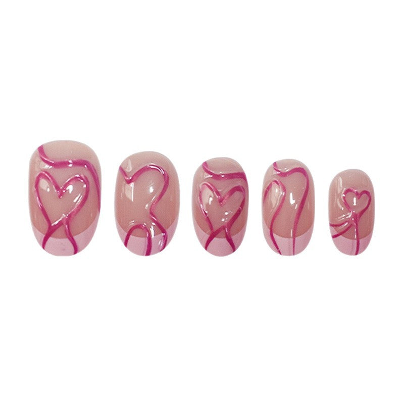 Artistic Heart Design Press-On Nails Acalora
