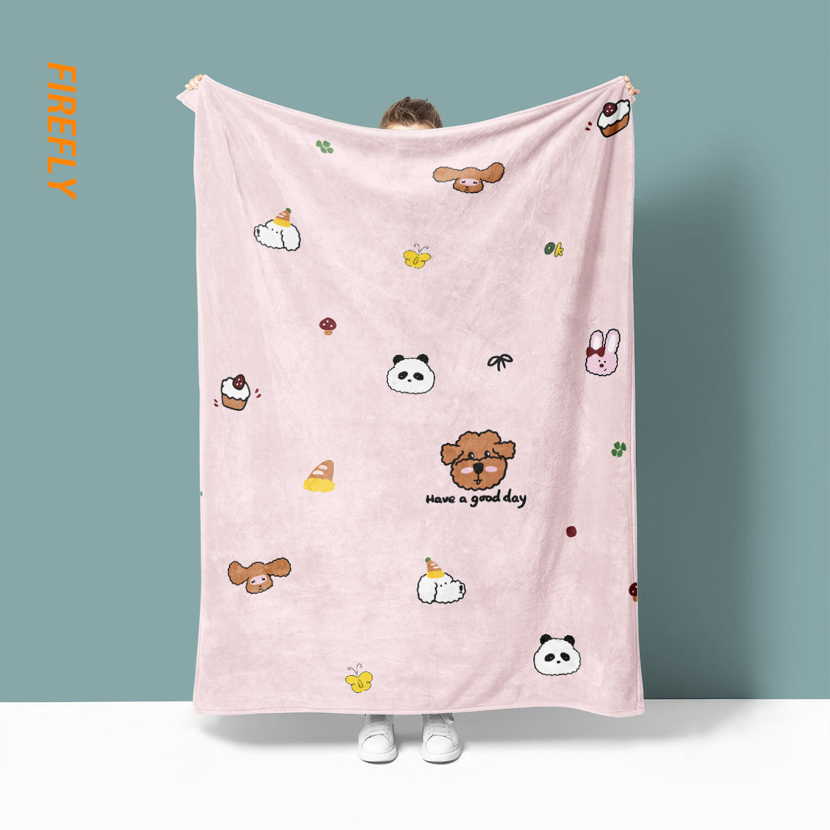 Unisex Fun Cartoon Character Throw Blanket