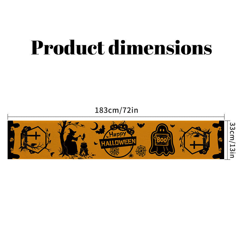 Decorative Halloween-Themed Table Runner