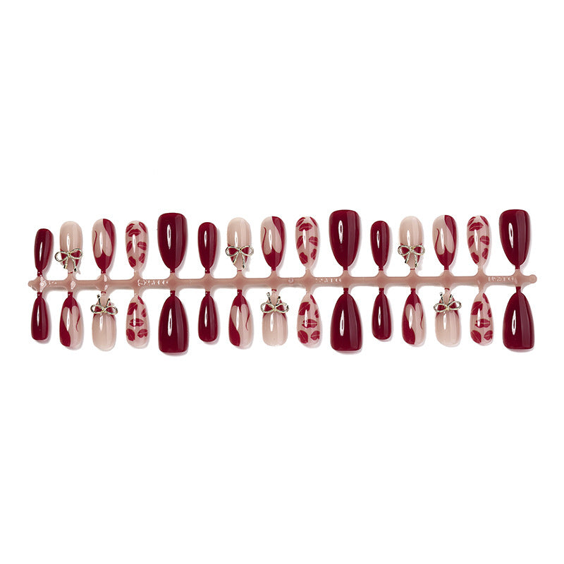 Detailed Decorative Press-On Nail Set Acalora