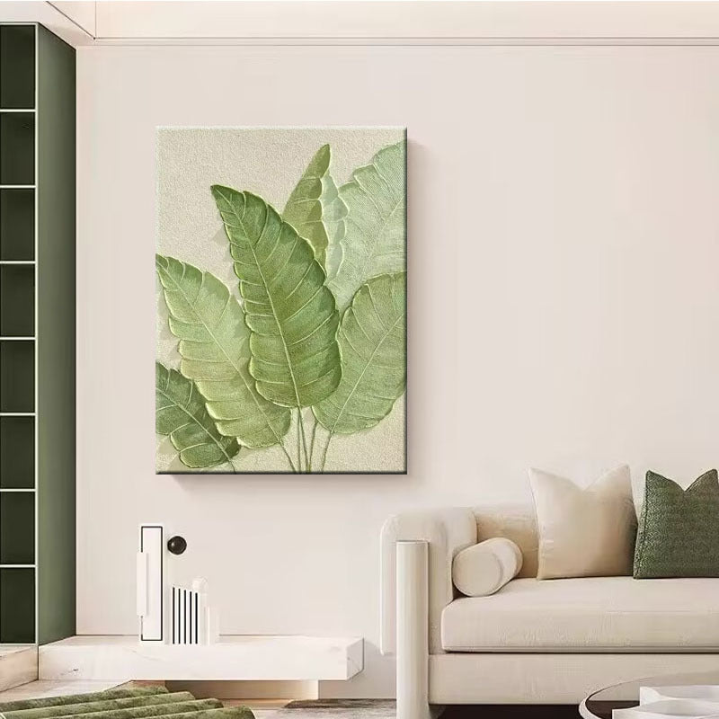 Leaf-Themed Relief Wall Art