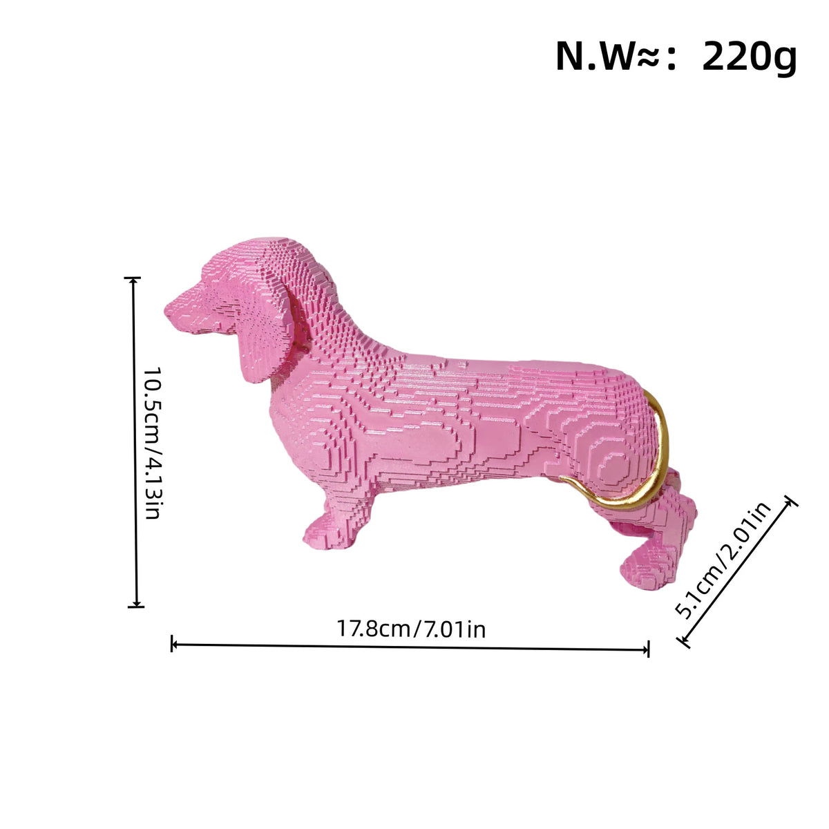 Playful decorative figure of a cute dachshund Acalora