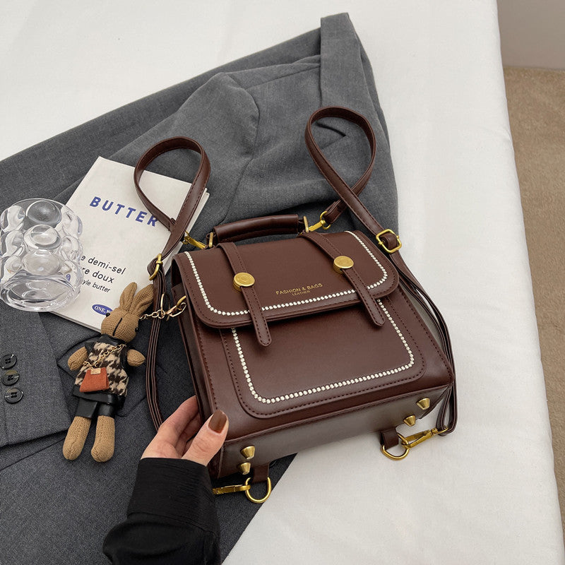 Vintage-Inspired Structured Crossbody Bag Acalora
