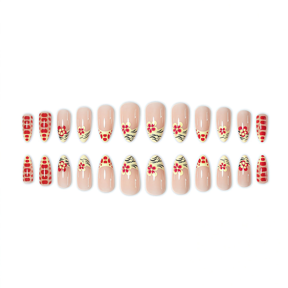 Floral Nail Art Press-On Set Acalora