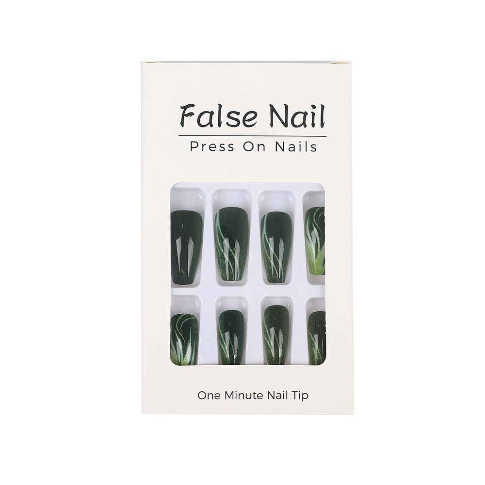 Creative nail art with green design Acalora