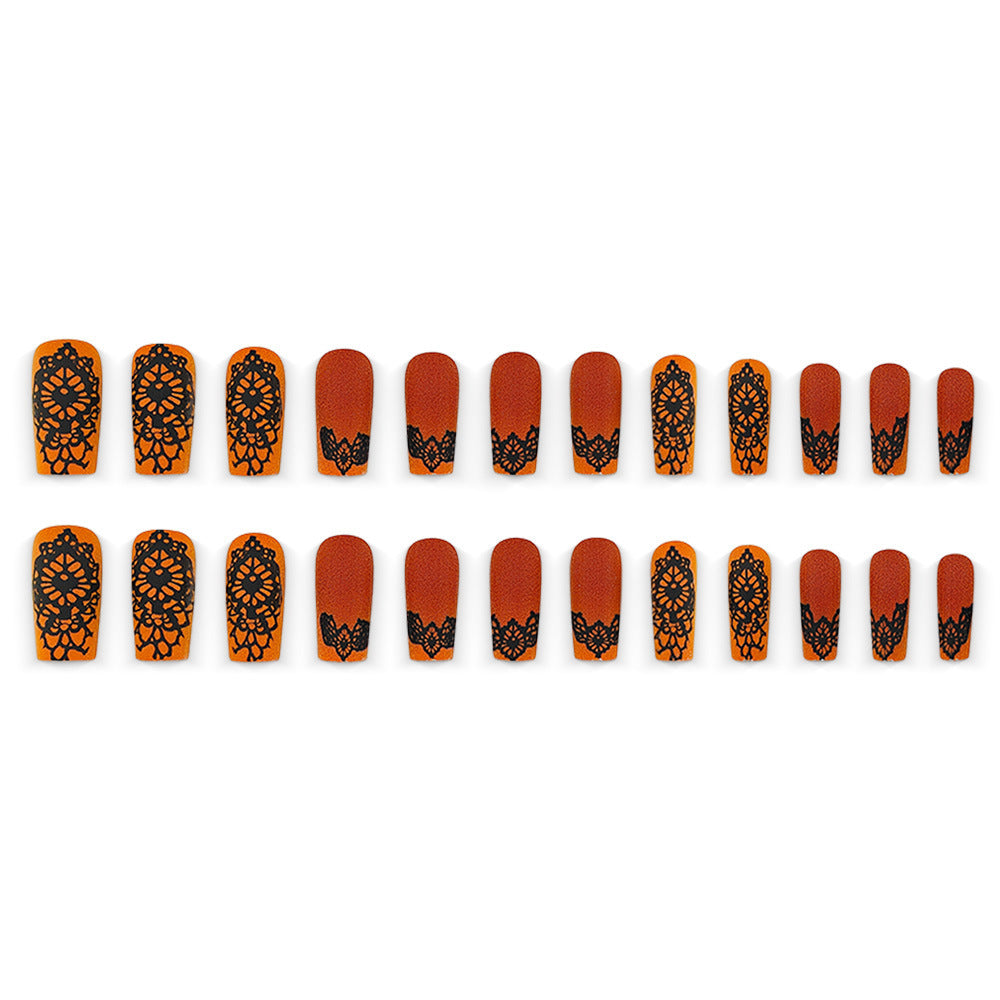 Artificial nails with floral tips pattern Acalora