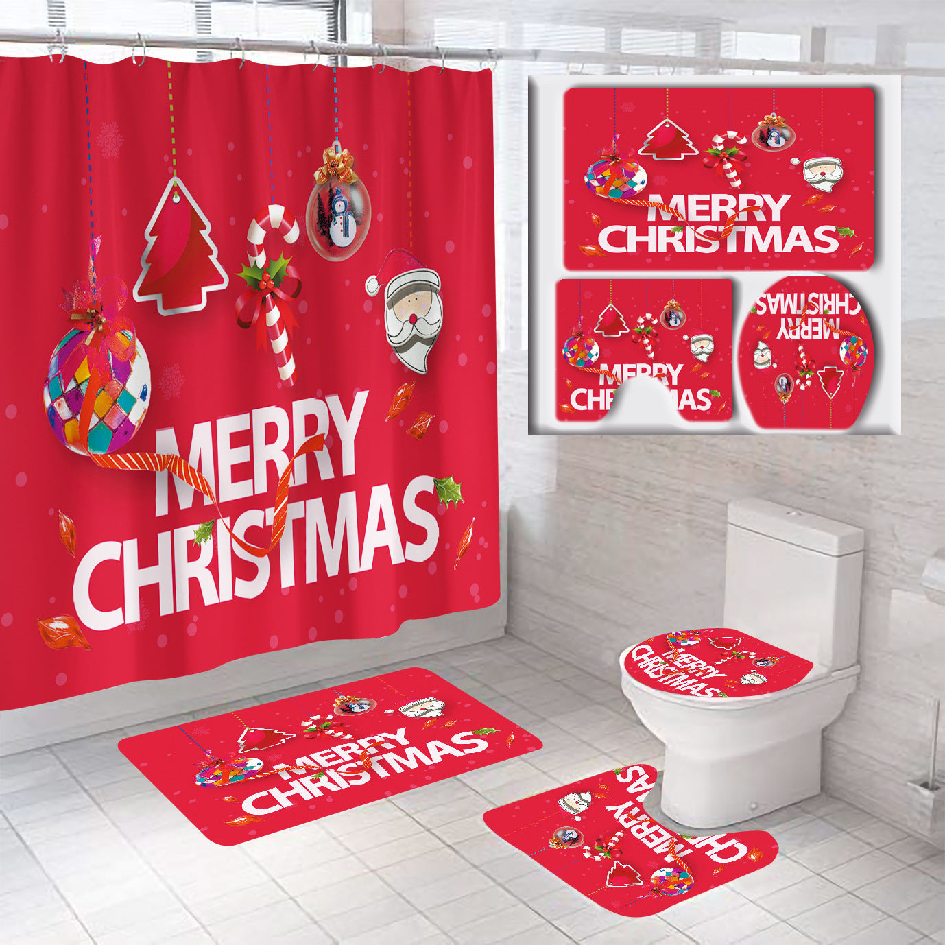 Christmas Themed Bathroom Set