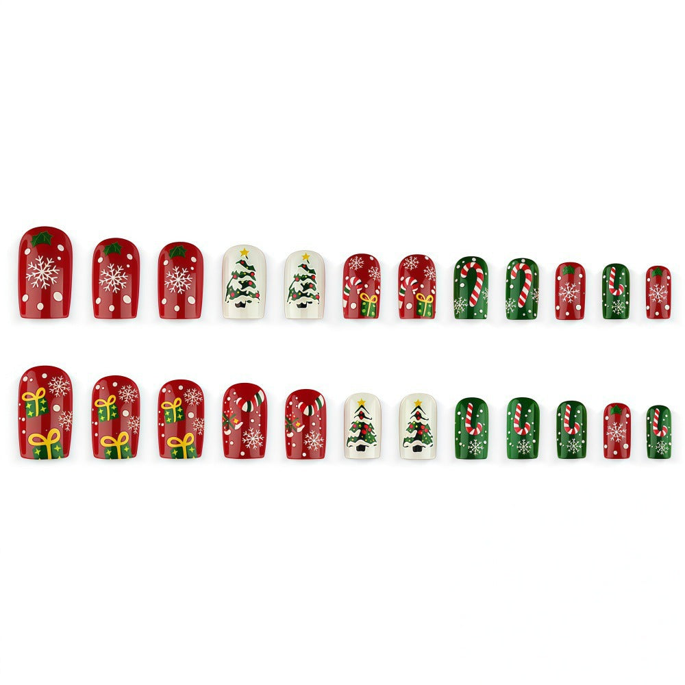 Christmas art nails in festive design Acalora