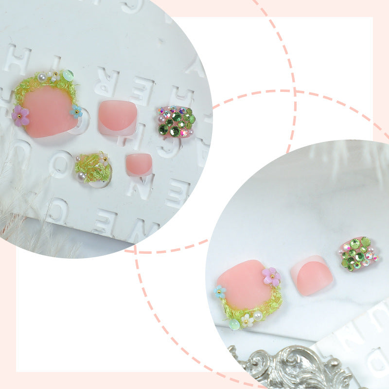 Floral Design Press-On Nails Set Acalora 1788496077
