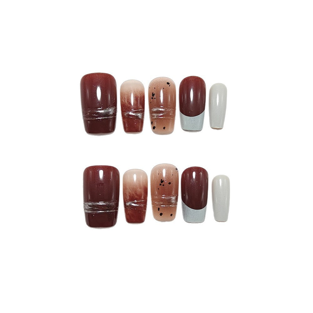Artificial nails with elegant glitter and ombre design Acalora
