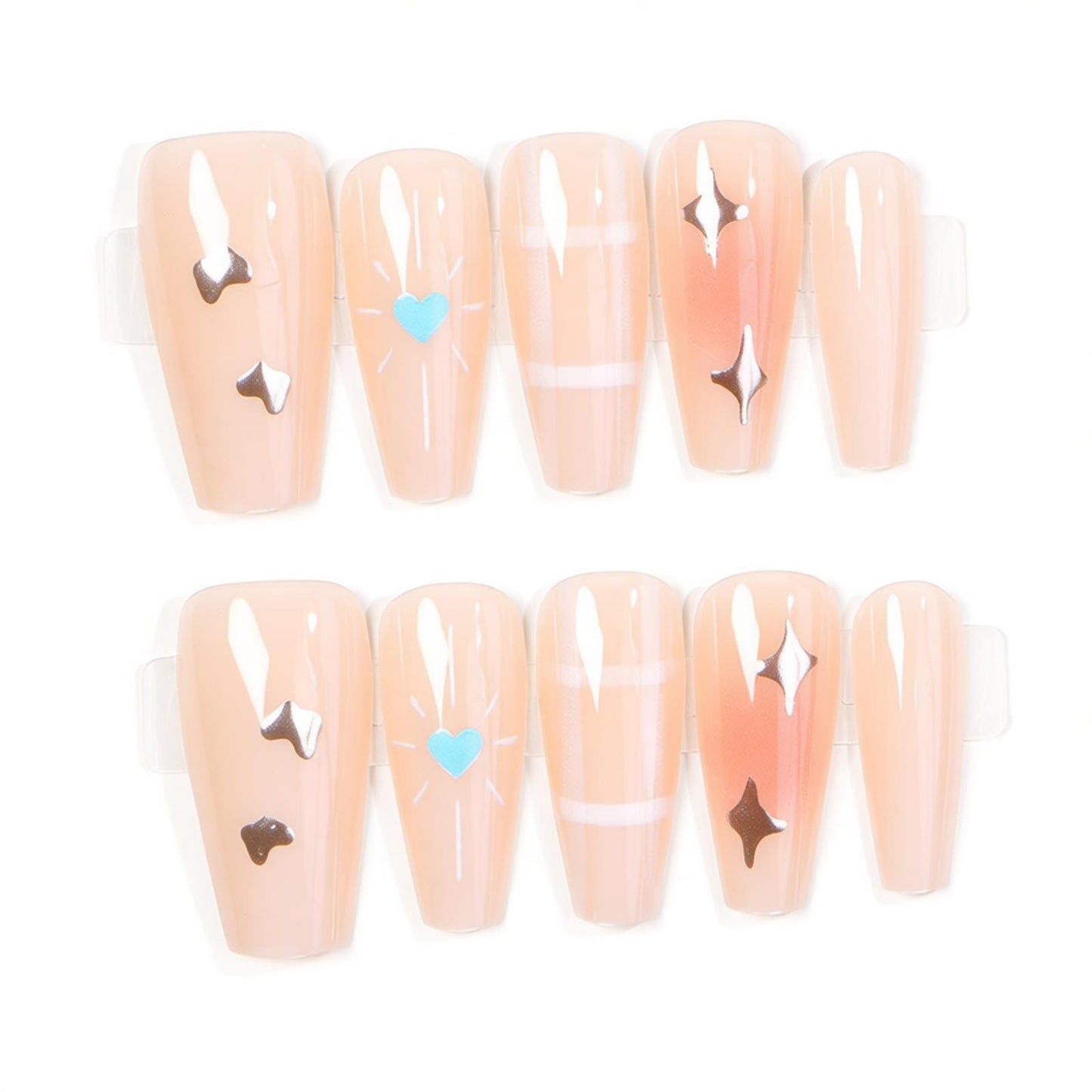 Creative Transparent Press-On Nail Art Acalora