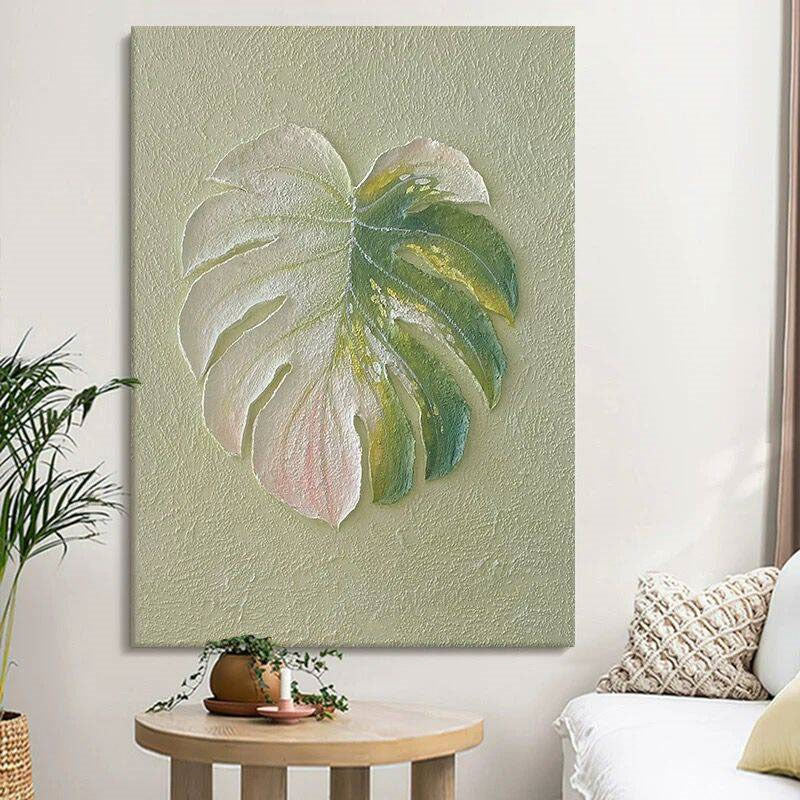 Textured Botanical Leaf Wall Art