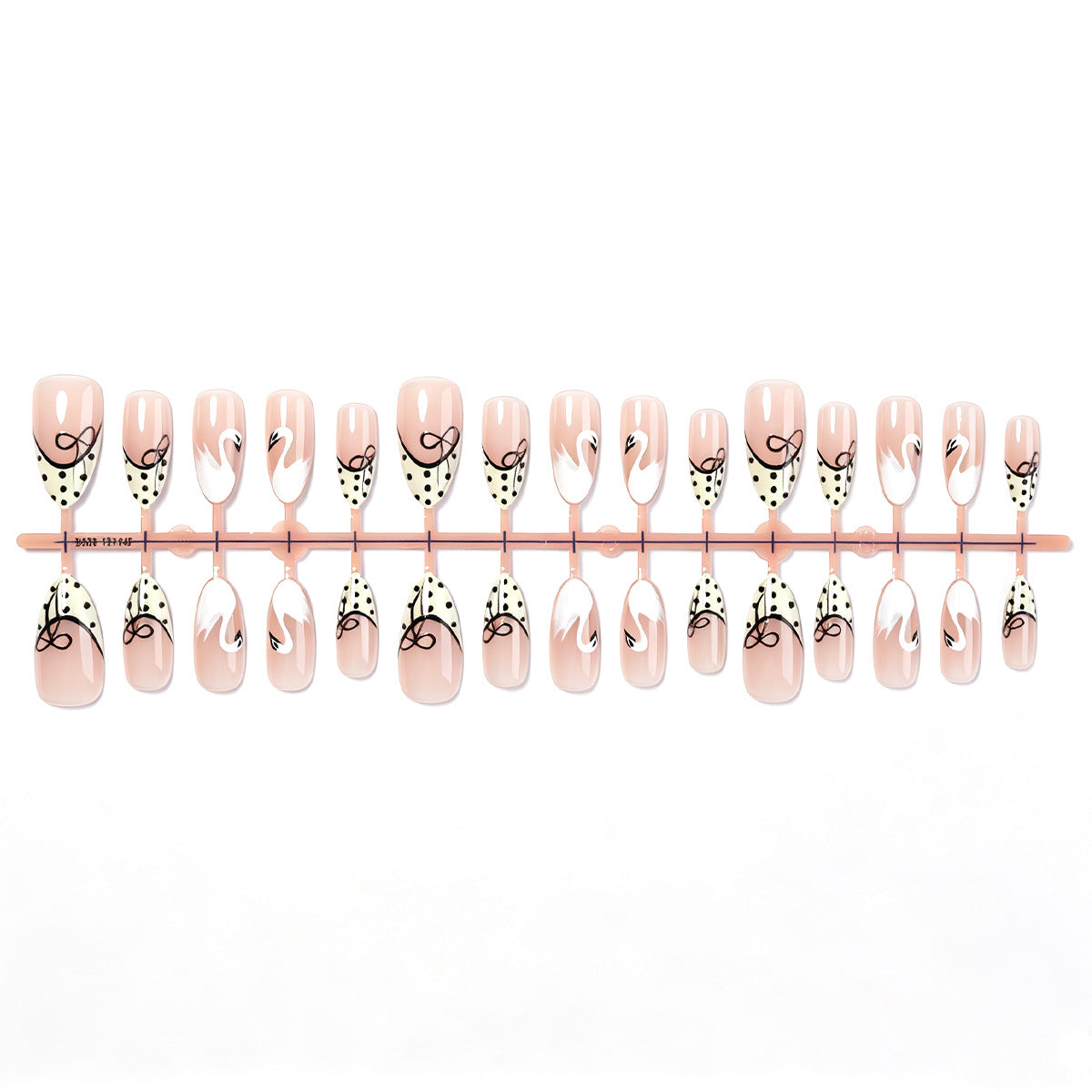 Artistic Swan Design Press-On Nail Set Acalora
