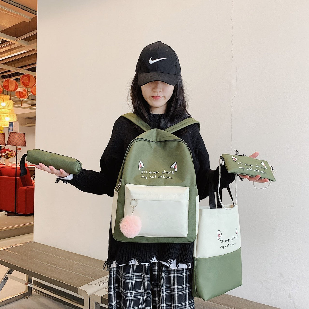 Cute Animal-Themed Backpack Set Acalora