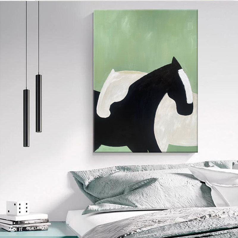 Abstract Horse-Themed Canvas Art