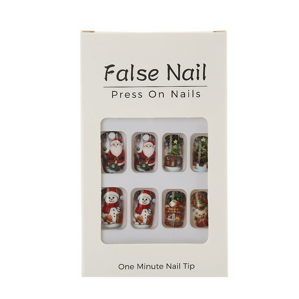Festive artificial nails with Christmas motifs Acalora