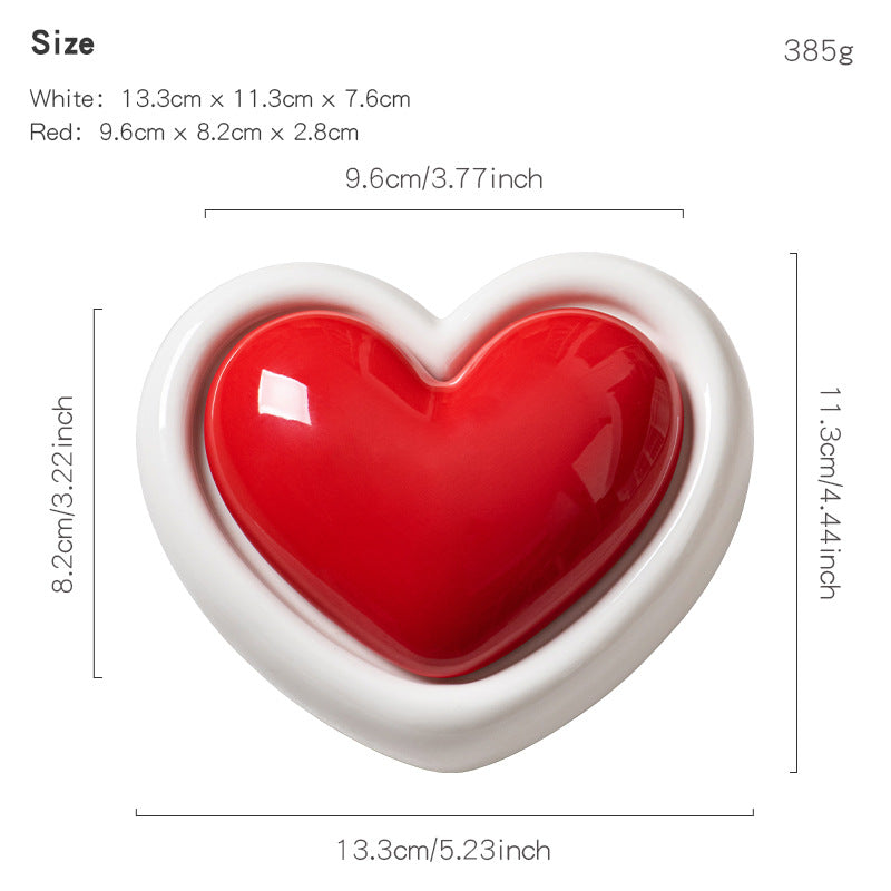 Heart shapes decorative bowl Acalora