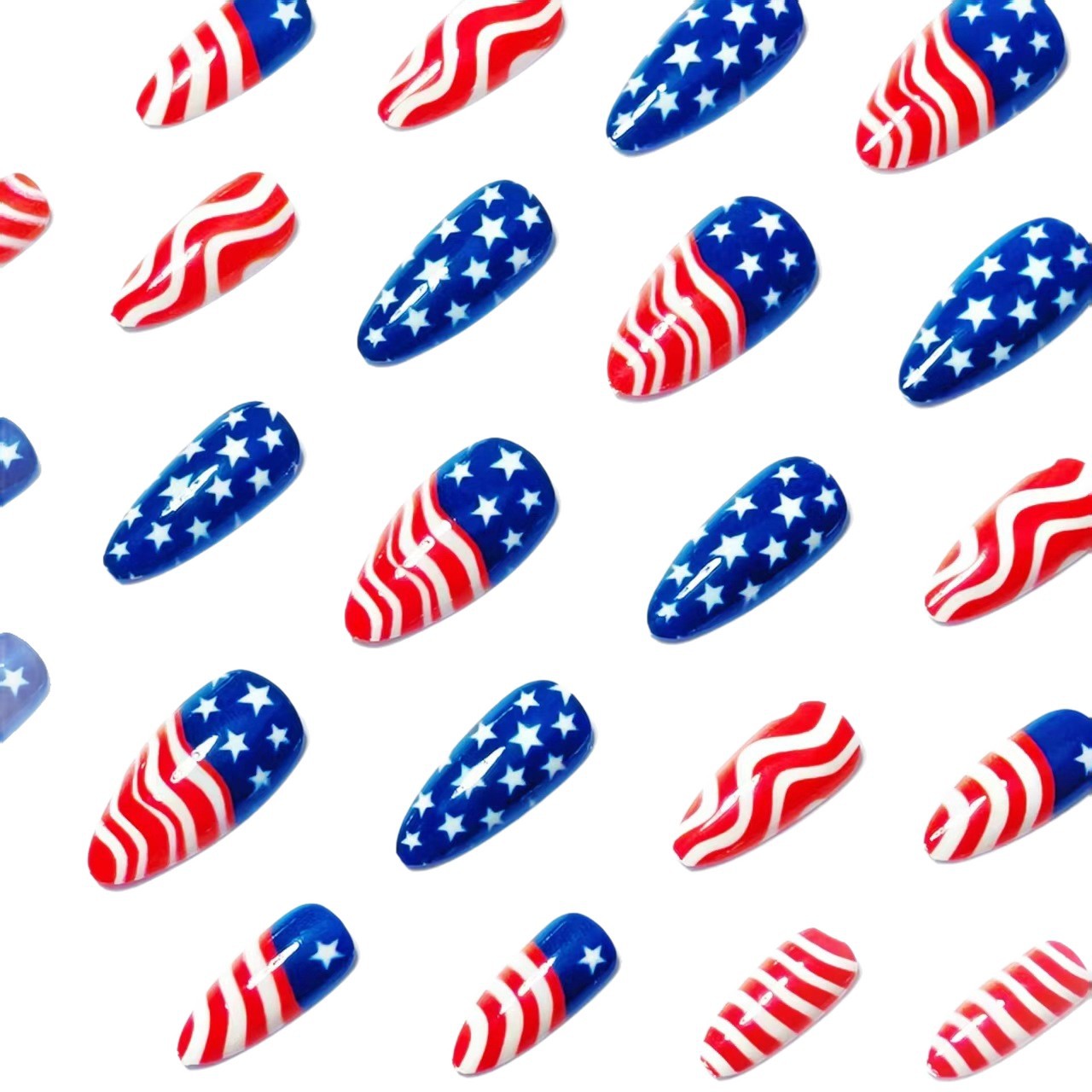 Patriotic Nail Art Acalora