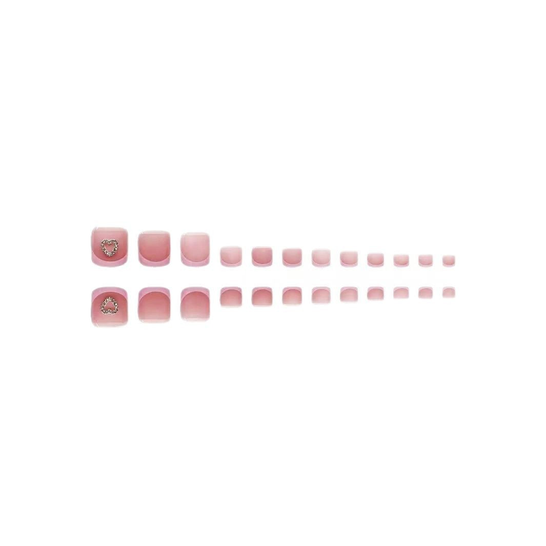 Decorative Press-On Nail Set with Rhinestone Accents Acalora
