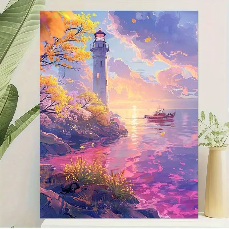 Scenic Lighthouse Canvas Wall Art