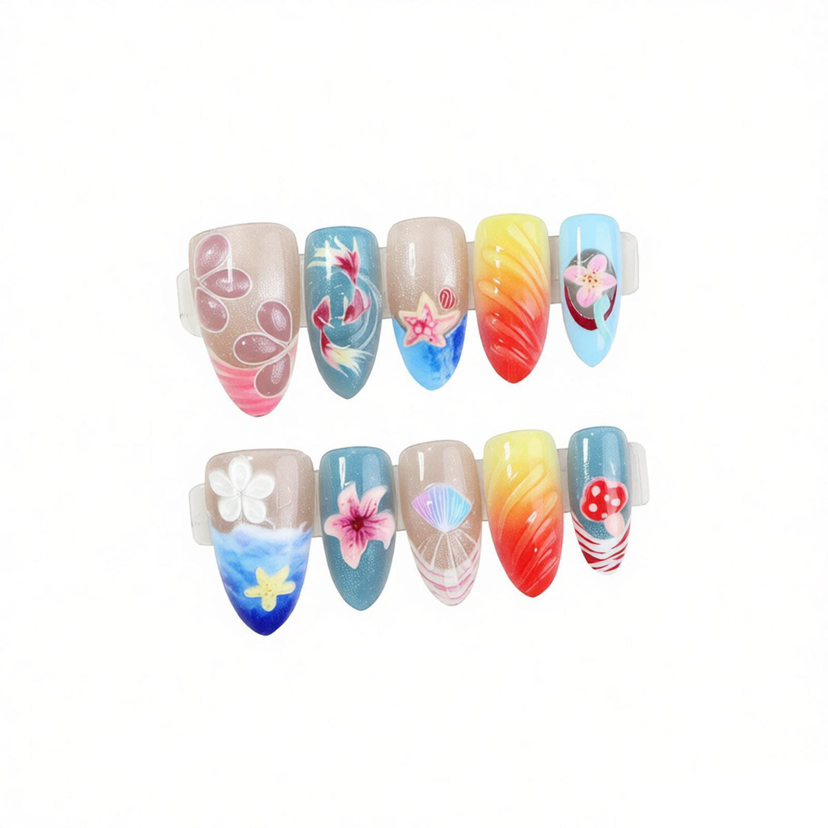 Artistic Coastal Nail Design Acalora