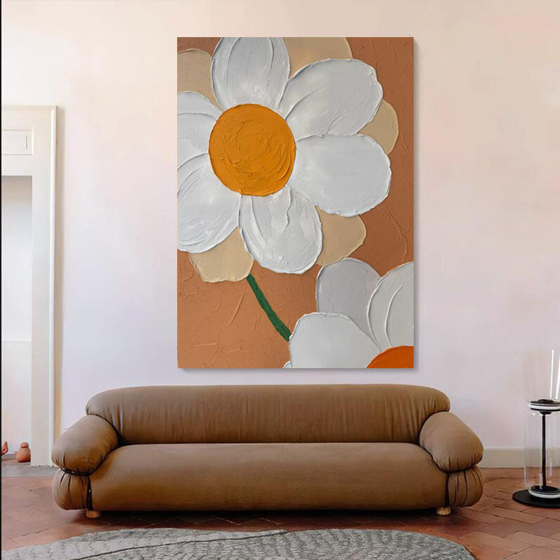 Floral Relief Textured Wall Art