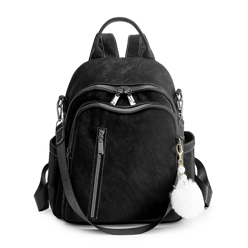 Stylish Multi-Pocket Faux Leather Backpack Acalora