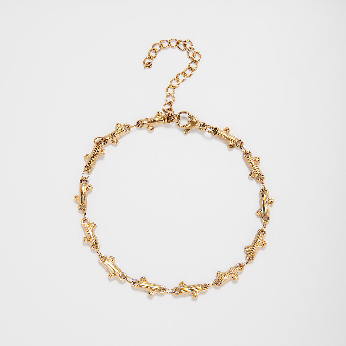 Intricate Textured Chain Bracelet Acalora