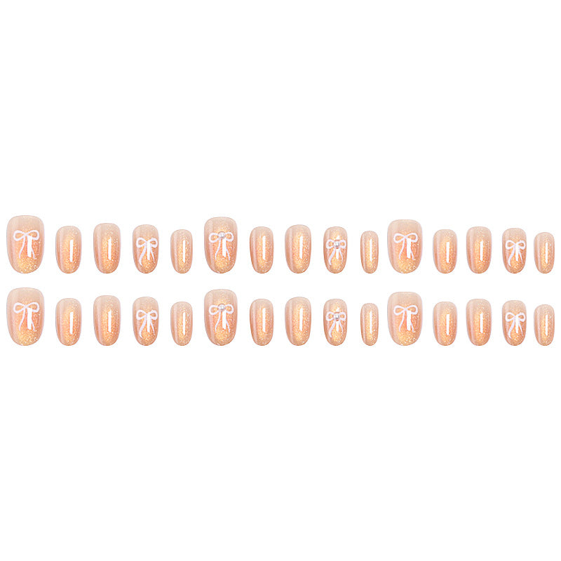 Glamorous artificial nail tips with glitter accents Acalora