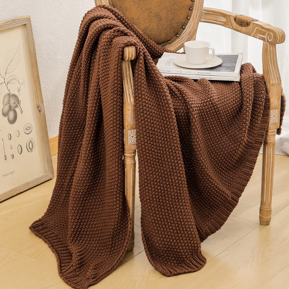 Unisex Cozy Knitted Throw Blanket