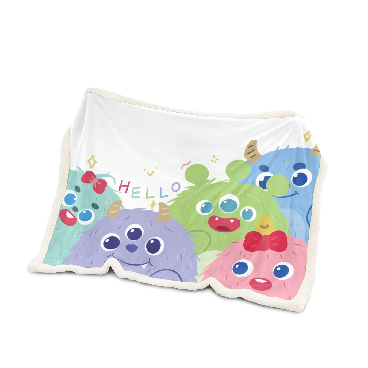 Unisex Fun Monster-Themed Blanket