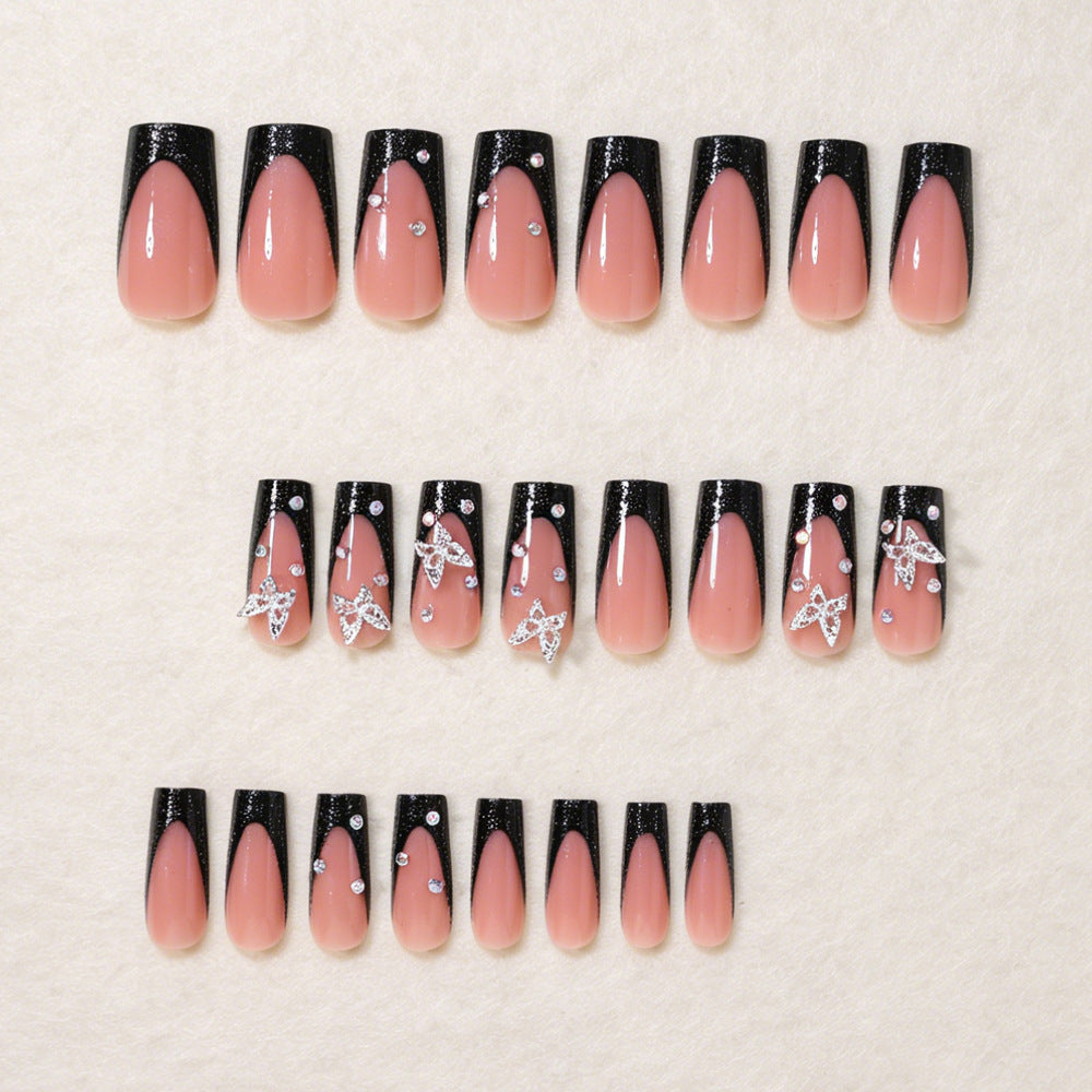 Butterfly Accented Press-On Nail Art Set Acalora