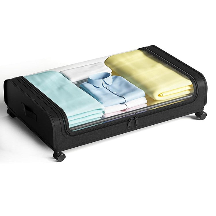 Storage box with wheels and transparent lid Acalora