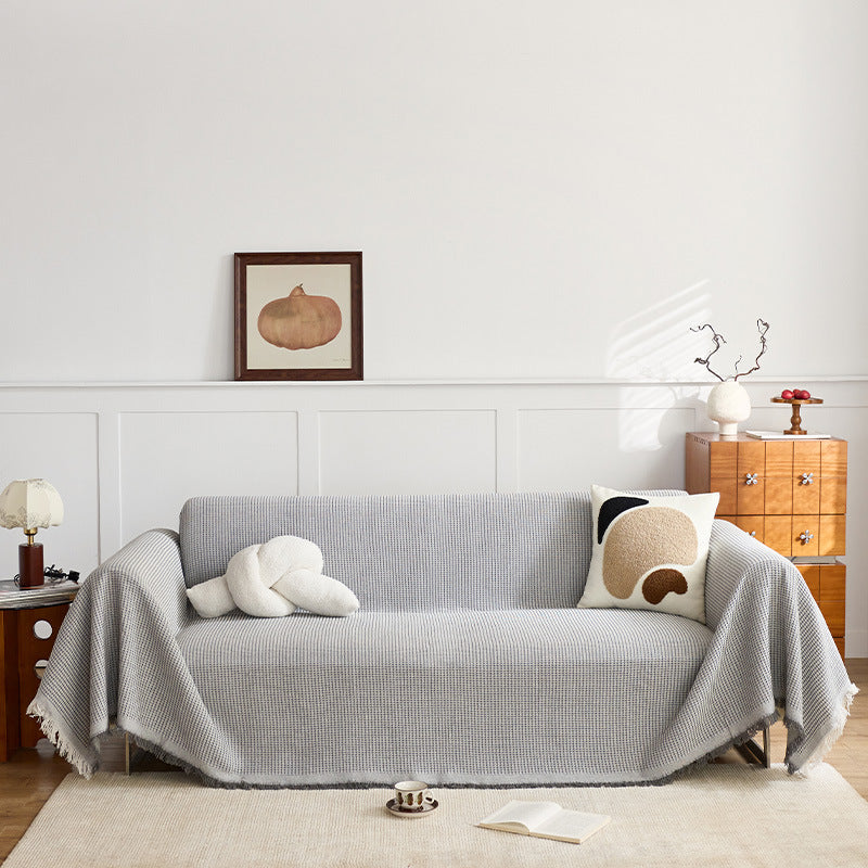 Textured Woven Sofa Throw Blanket