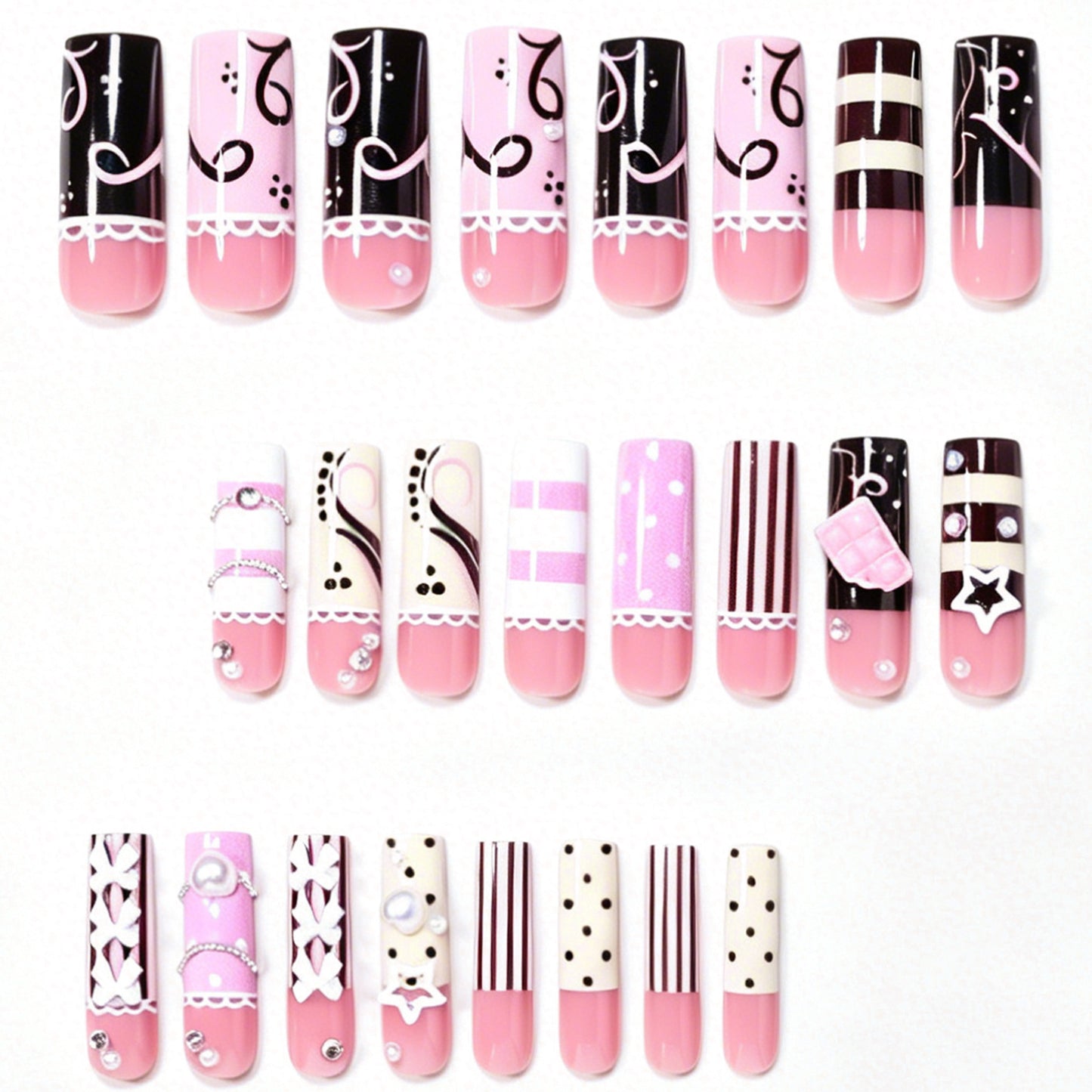 Artistic Statement Press-On Nail Design Acalora