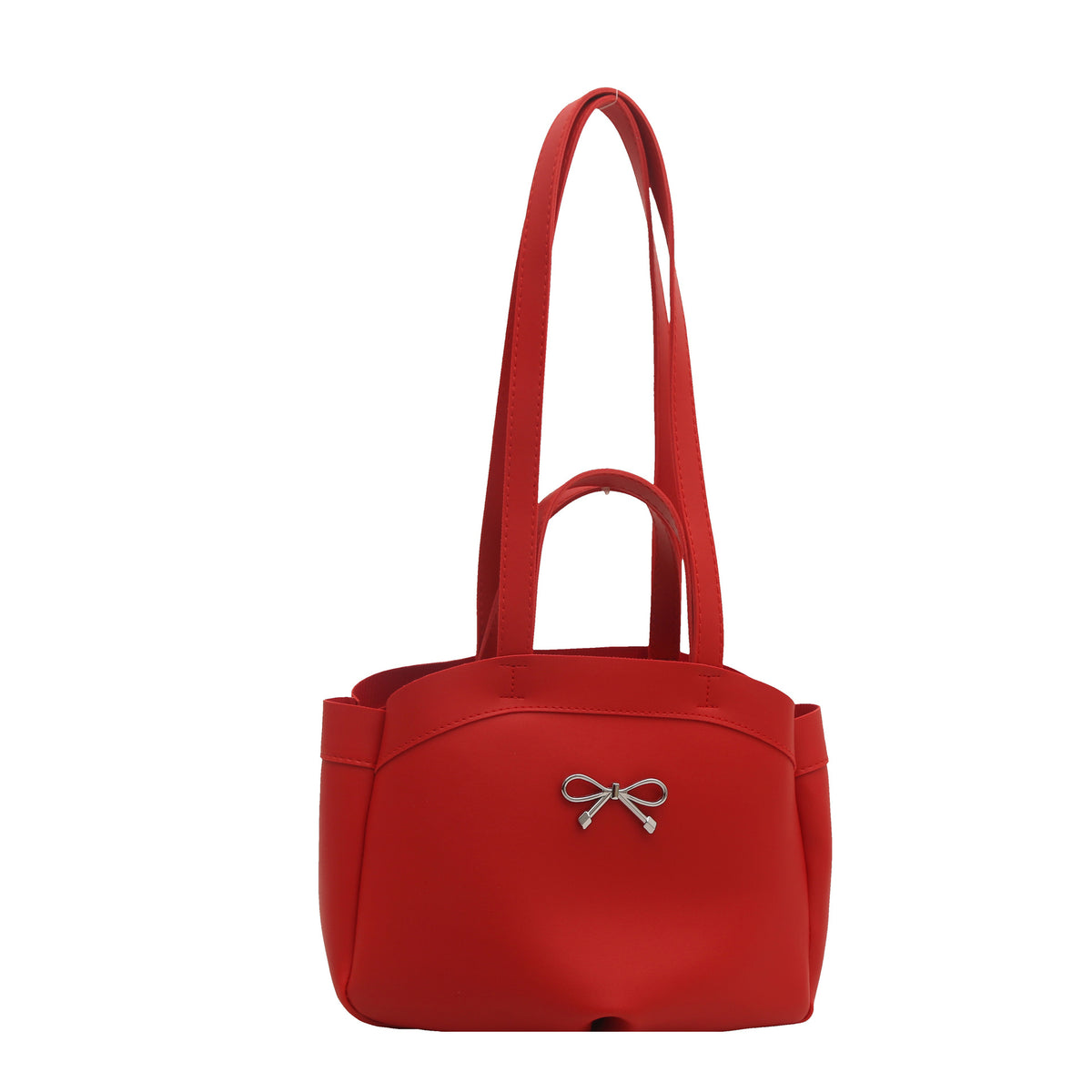 Elegant Bow Accent Handheld Tote Bag Acalora