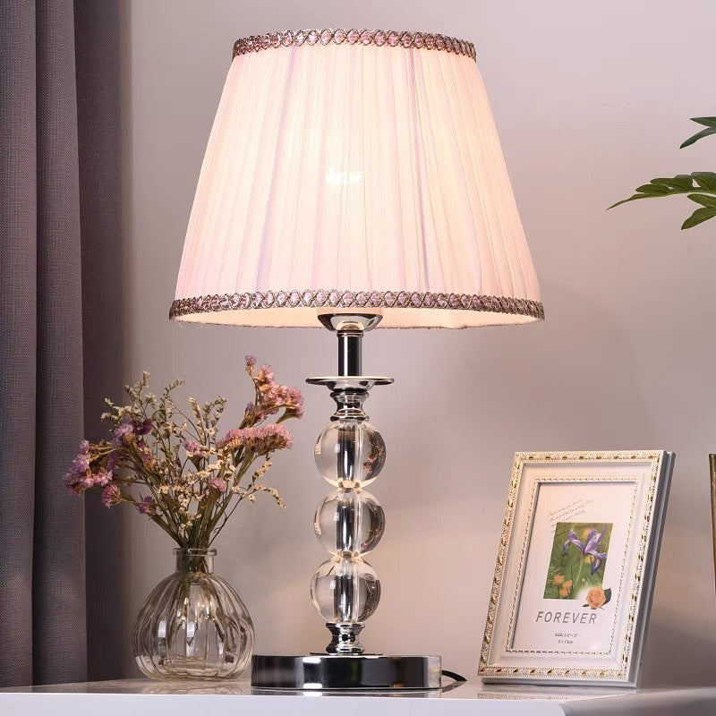 Crystal Glass Base Table Lamp