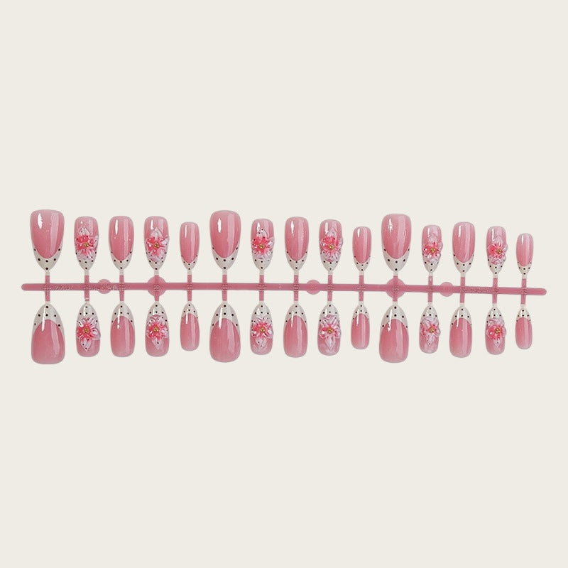 Decorative Floral Press-On Nail Set Acalora